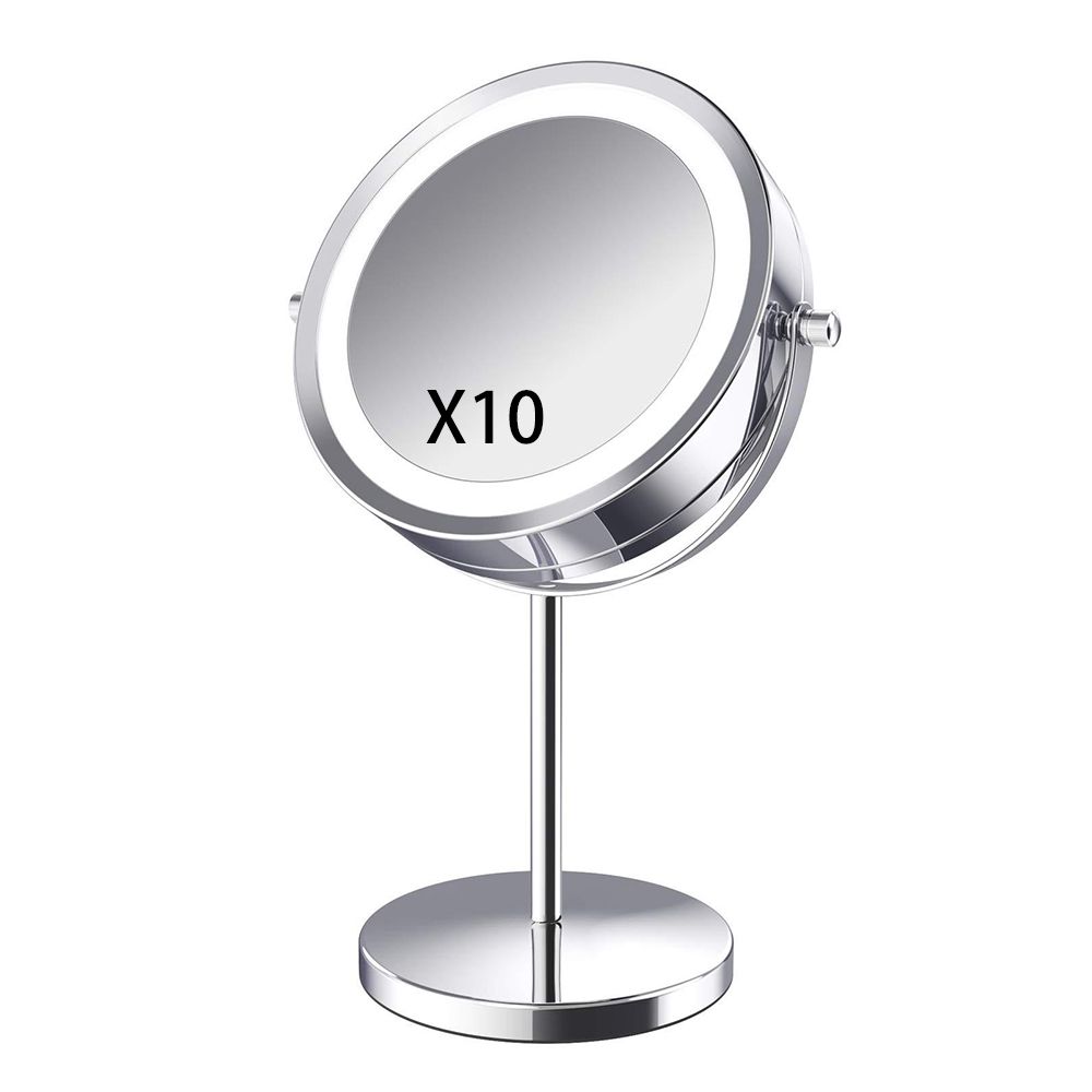 Makeup Vanity Mirror With 10X 5X Lights LED Lighted Portable Hand