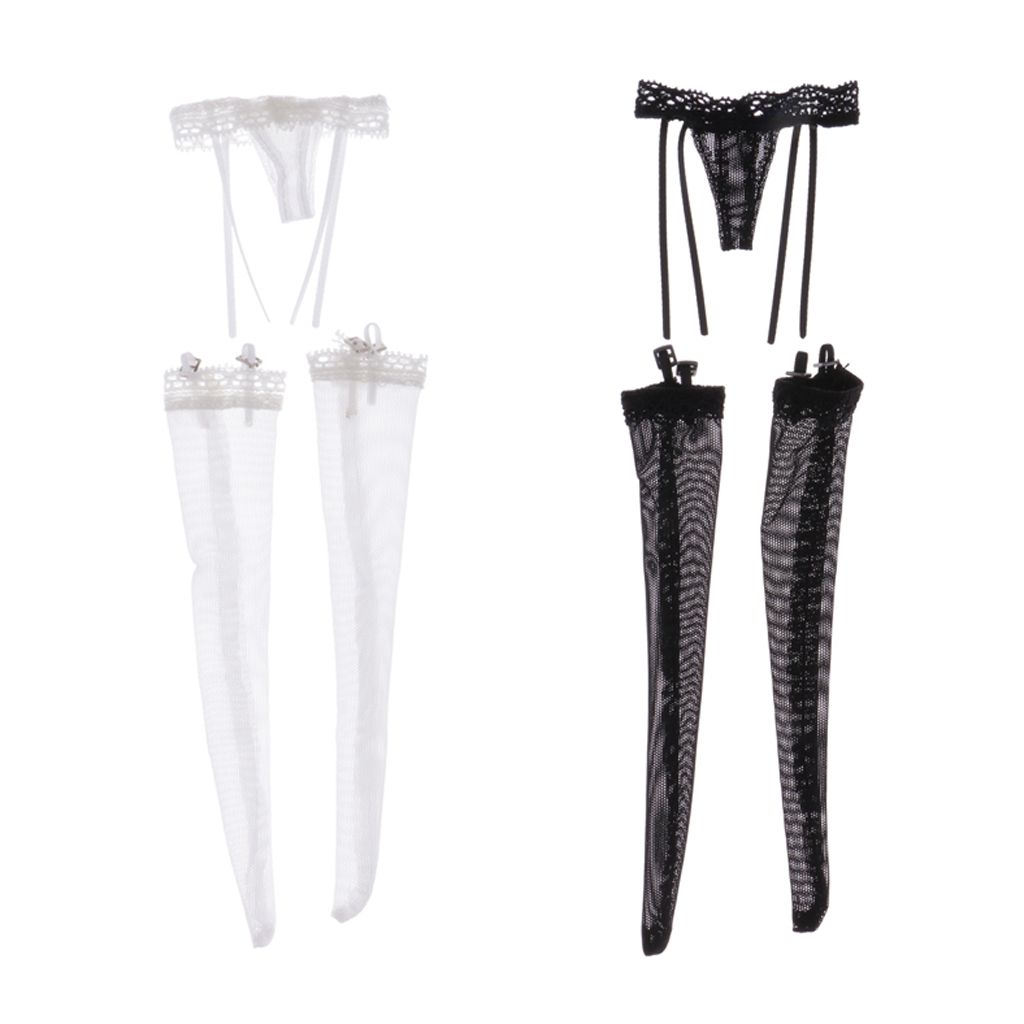 MagiDeal 1//6 Shirt /& Garter Stockings Clothes for 12/" Female Action Figures