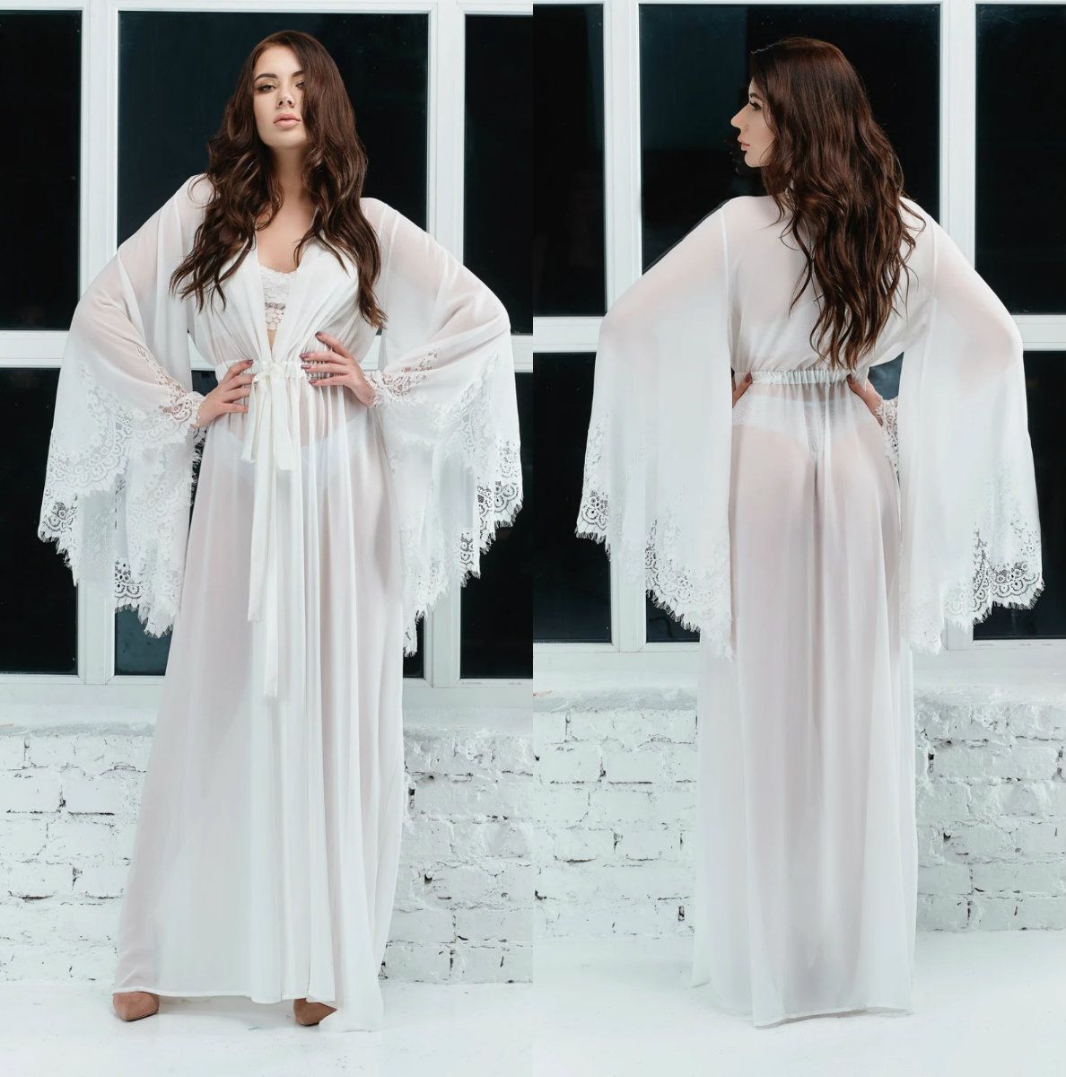 long chiffon nightdress