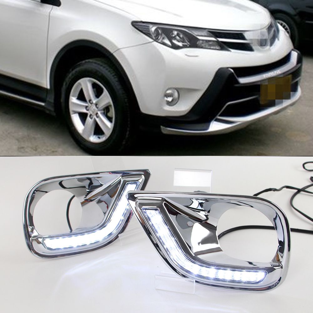 LED DRL Daytime Running Lights For Toyota RAV4 2013 2014 2015 Daylight