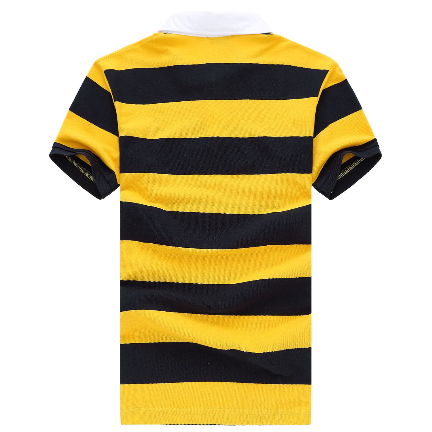 black polo with yellow horse