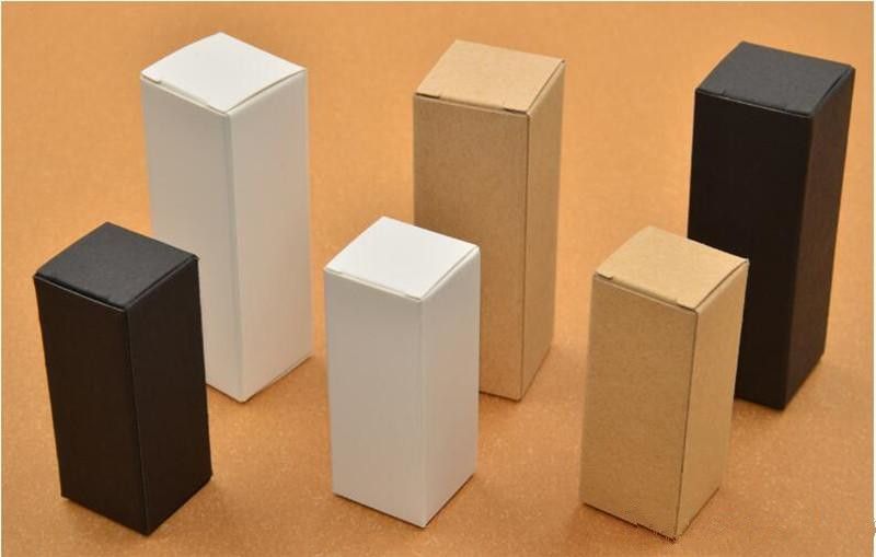 Download 10ml&20ml 30ml 50ml 100ml White Black Kraft Paper Boxes For Essential Oil Bottles Dropper Bottle ...