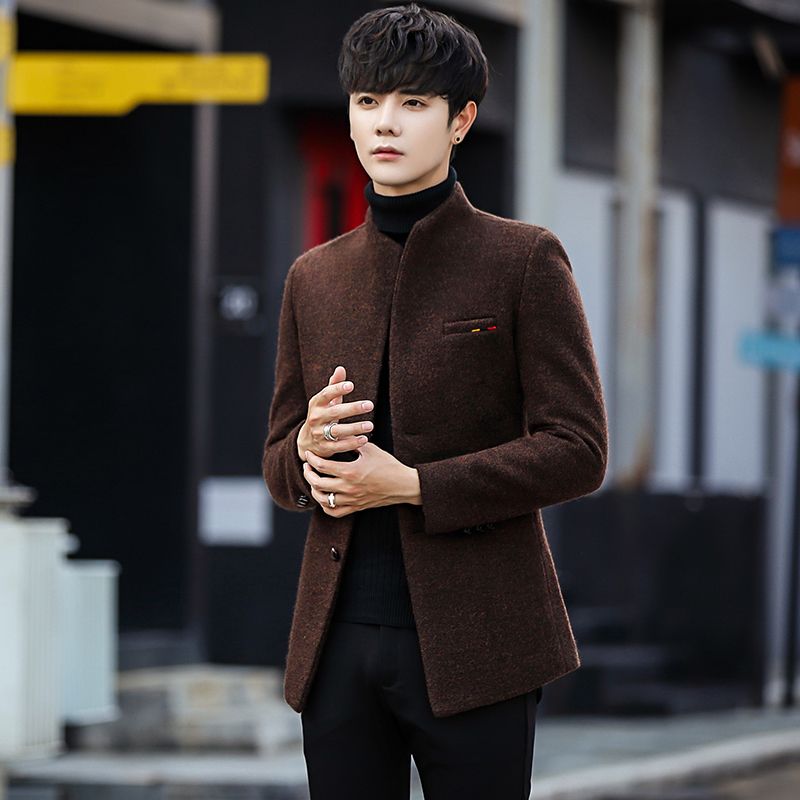 mens short wool coat