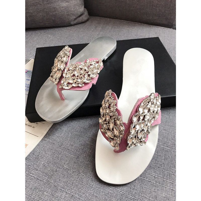 Womenss Shoes Half Slippers Flat Head with Womens Sandals and Slippers Europe and America Rivet Sandals