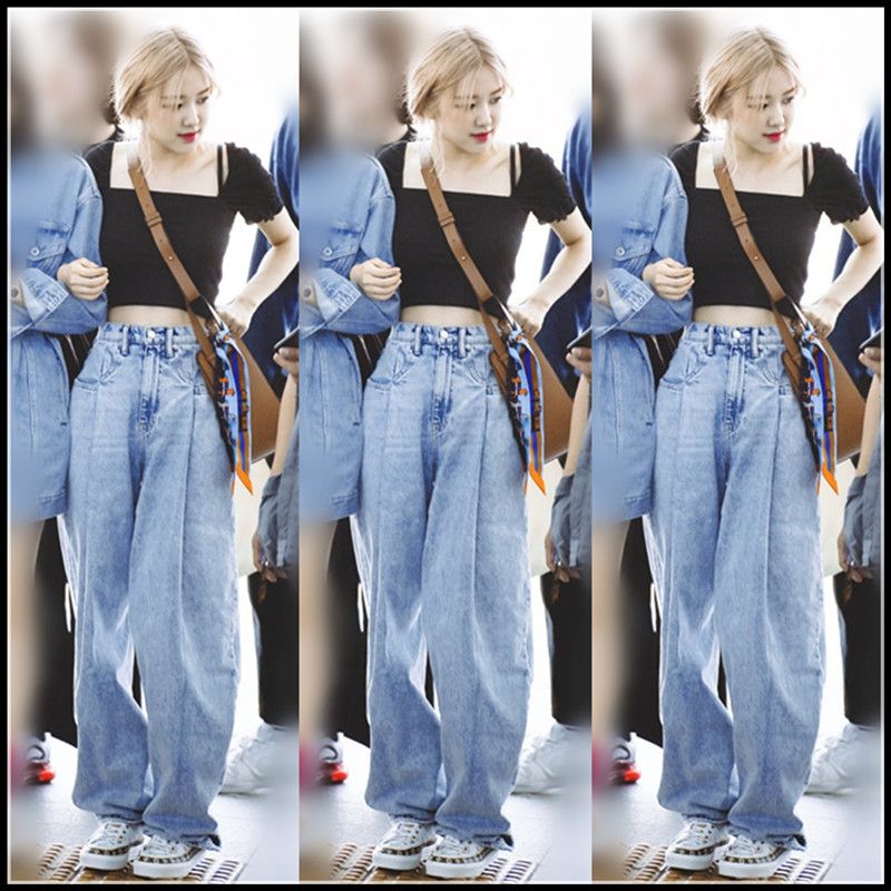 black pink jeans