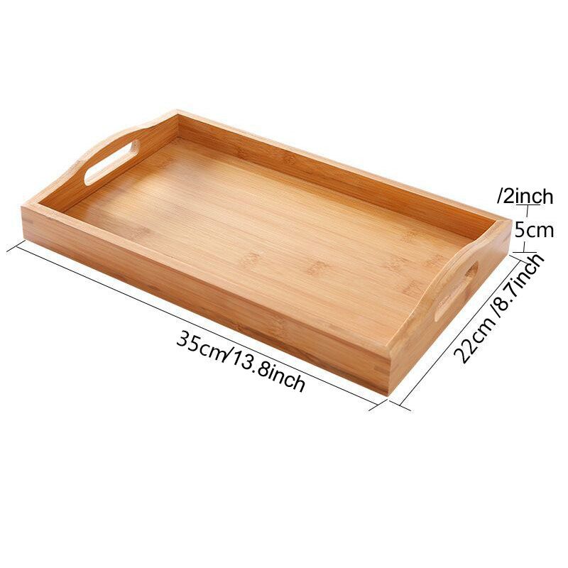 Details about   Wooden Large Serving Tray Rectangle Dinner Food Fruit Tea Bread Snack Cup Q2K2