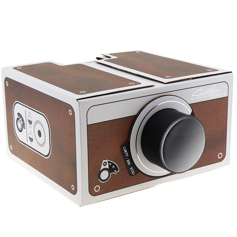 2020 DIY 3D Projector Cardboard Mini Smartphone Projectors Light