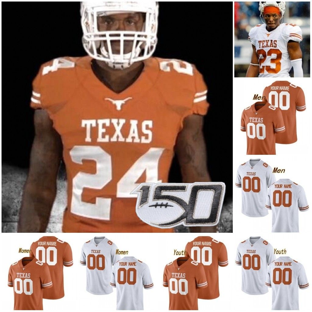 Custom Texas Longhorns Jersey Longhorns 10 vince young orange player