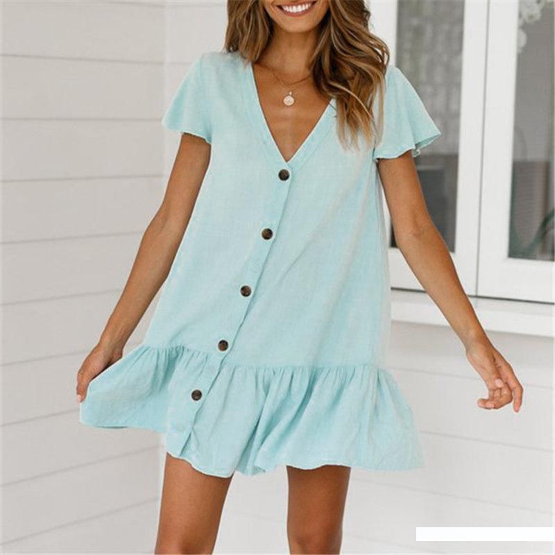 button front beach cover up