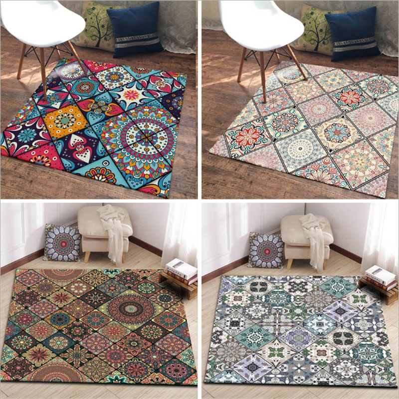 Aovoll Ethnic Style Colored European Floral Square Carpet Bedroom Rugs Carpets For The Modern Living Room Carpet Kids Room Carpet Tile Installation Coronet Carpet From Kunnylight 24 15 Dhgate Com