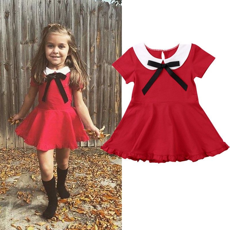 2020 Chic Kindergarten Toddler Girls Princess Dress Kids Boy Birthday Party Pageant A Line Ruffles Red Dresses From Indusrain 15 44 Dhgate Com