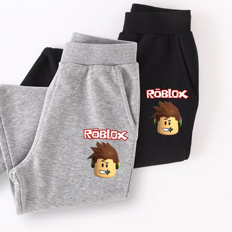 Roblox Pocket Icon Boy Trousers Autumn And Winter Thick Cotton