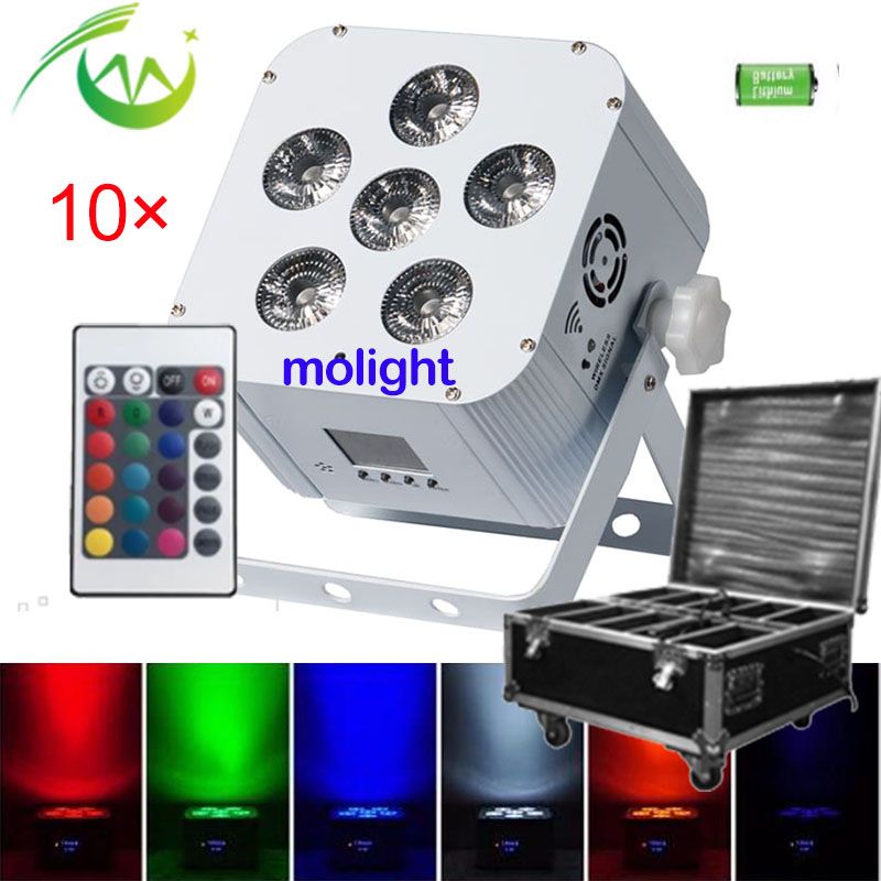 Best Quality Wireless Dmx DJ Uplighting Battery Power LED Flat Par 6
