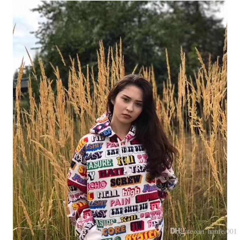 19fw Sp Hysteric Glamour Text Hoodies Letter Printed Long Sleeves 