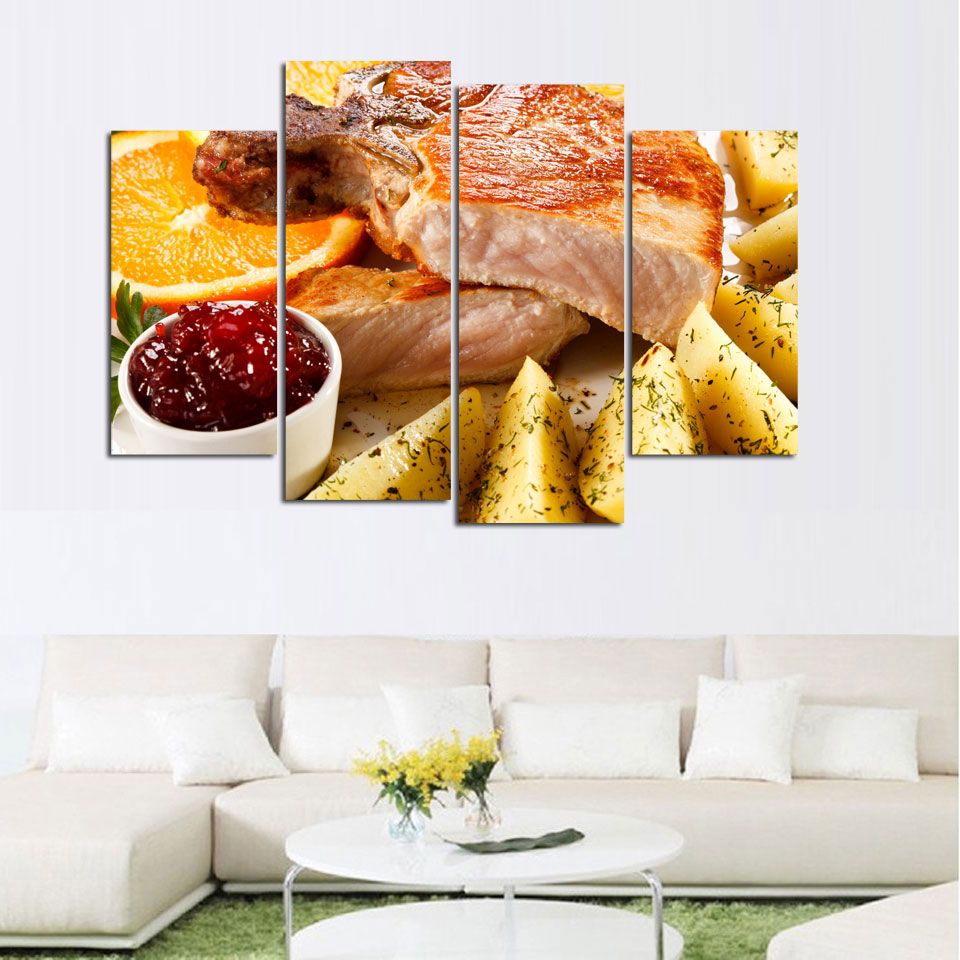 2020 Rushed Modern Canvas Paintings Matching Food Wall Art Oil Painting Set Bar Dinning Room Decorative Pictures From Xiaofang8810 8 41 Dhgate Com