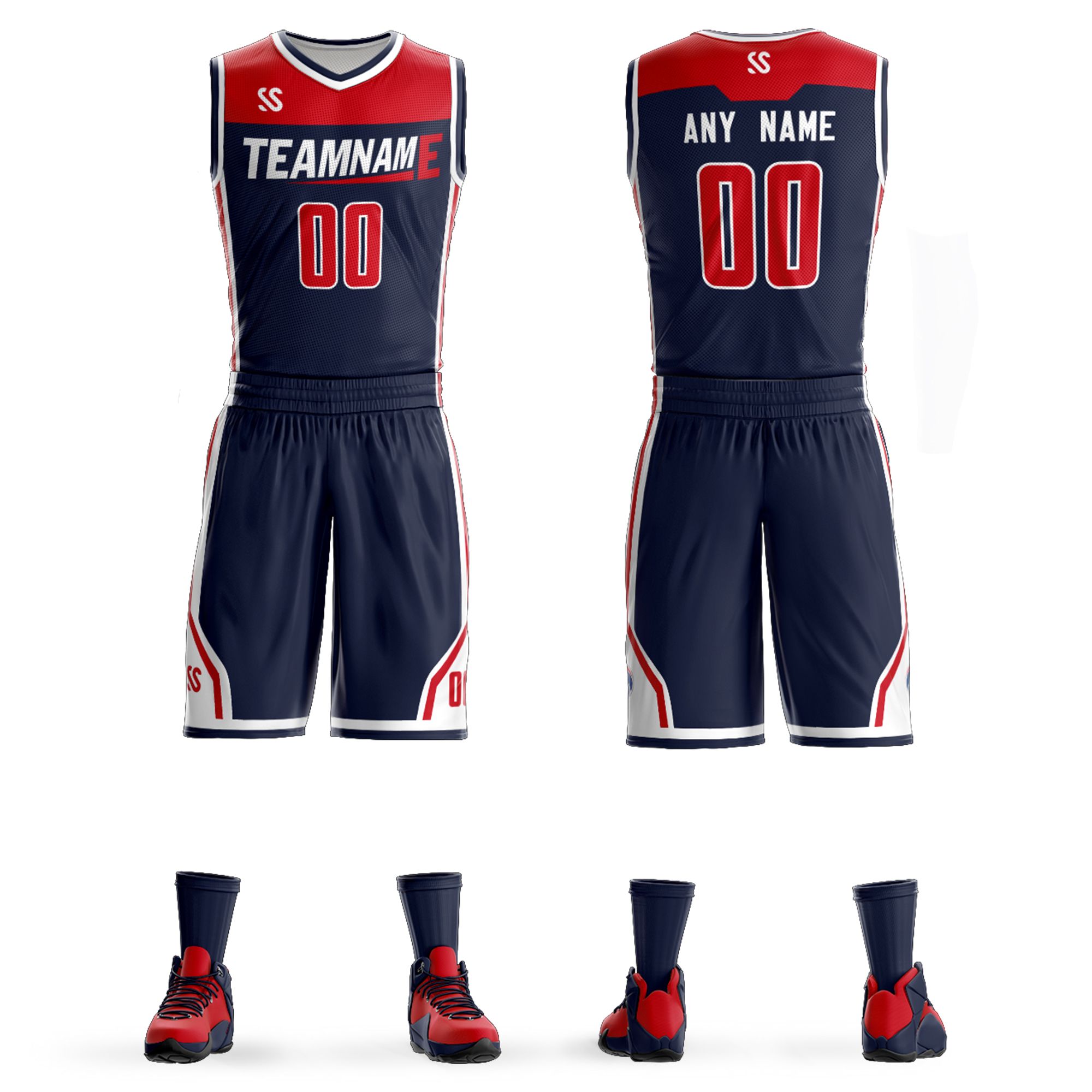 2020 Mens Polyester Basketball Jerseys Set Blank Training Jersey Set
