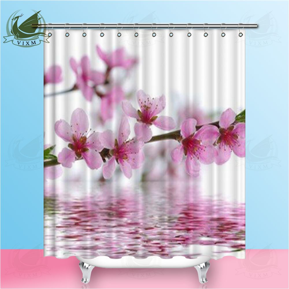 2019 Vixm Pink Fresh Peach Flower In Water On White Background