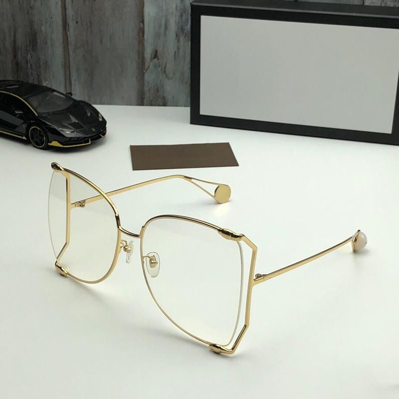 gold frame clear lens