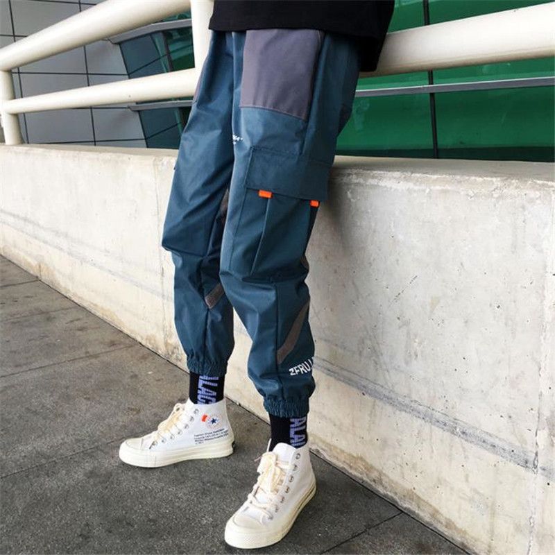 ae patchwork color block corduroy pants