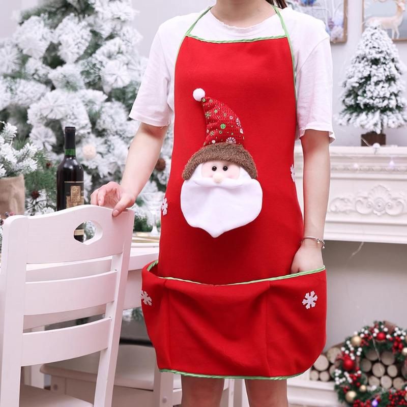 Natale Babbo Natale Grembiule Cucina Ristorante Cameriere Cucina Chef Bib NATALE CASA FESTE 