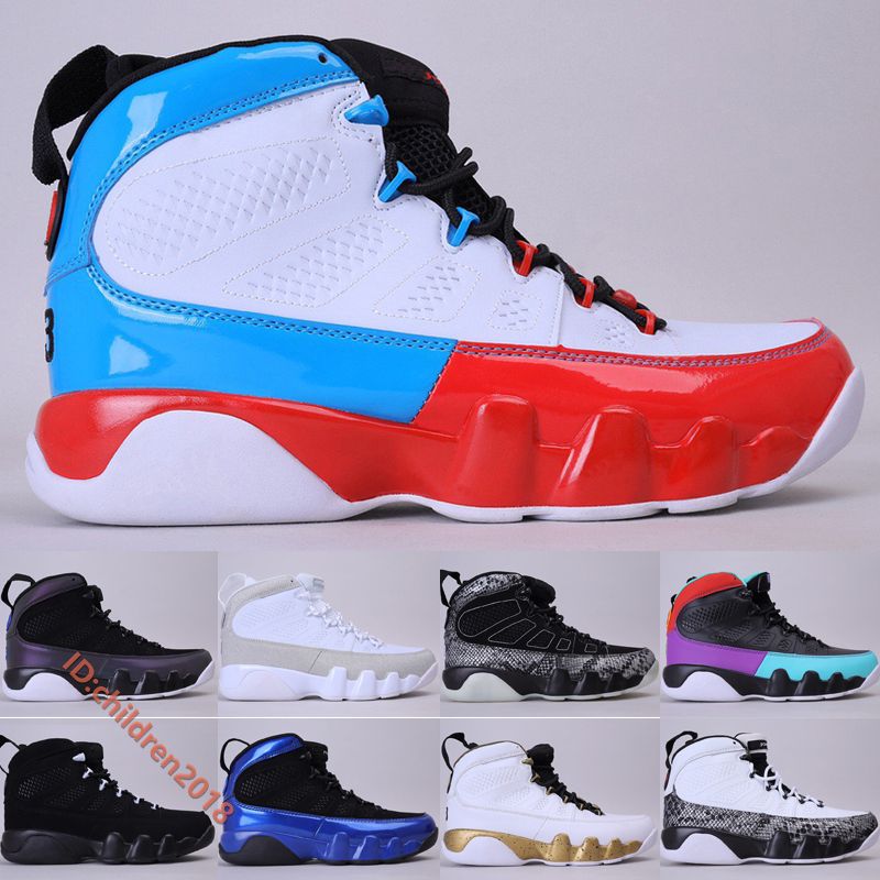 jordan 9 retro azul con blanco