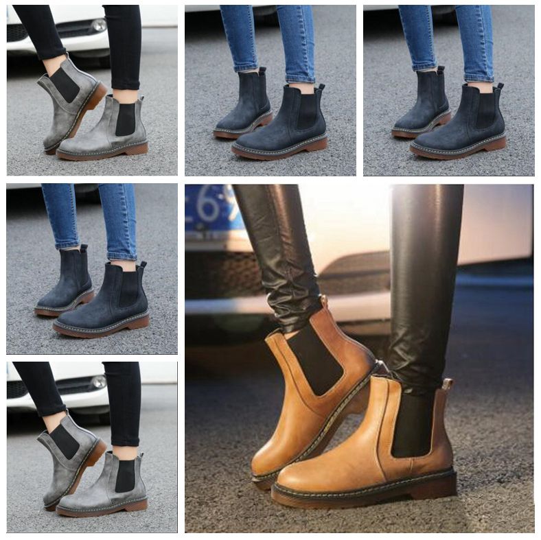 chunky flat ankle boots
