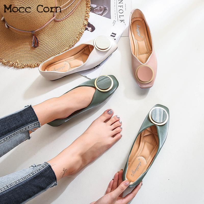 Acheter Mode Femmes Chaussures Ballerine Lady Glissement Mocassins Casual Party Mocassins Place Toe Shoes Zapatos Mujer Plus Taille 42 43 De 44 09 Du Mhui Fashion Dhgate Com