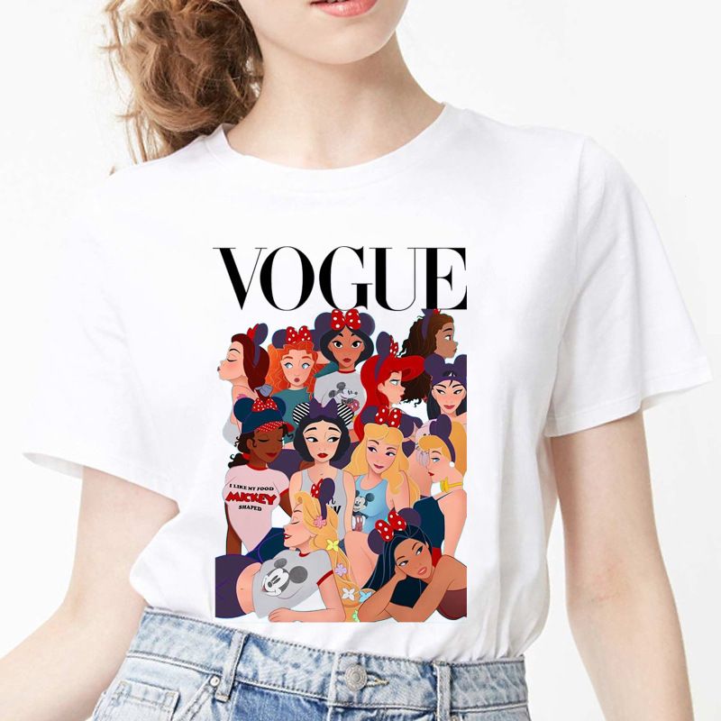 T Shirts Summer Blouses Women Cartoon Character Vogue Collection Print Ladies Shirts Fashion Short Sleeve Round T Shirts Summer Blouses Women Cartoon Character Vogue Collection Print Ladies Shirts Fashion Short Sleeve Round