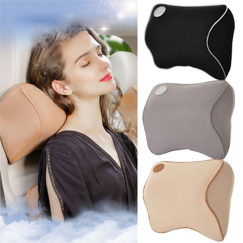 Neck Support Memory Fabric Car Neck Pillow Headrest Pillow Pad for Travel Lovely Breathe Car Auto Head Neck Rest Cushion