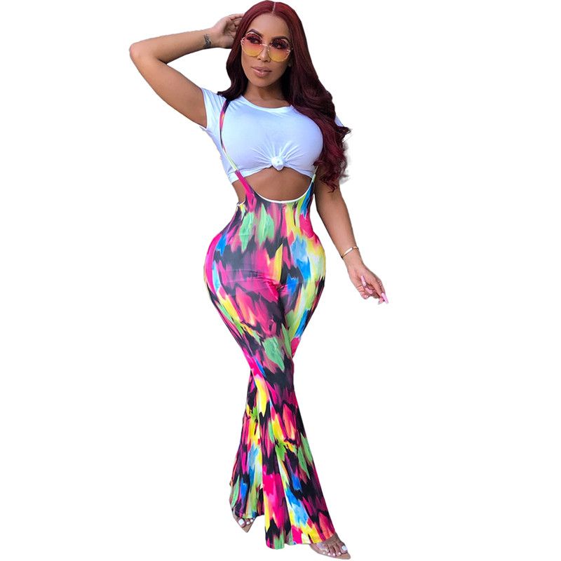 flared bottom jumpsuit