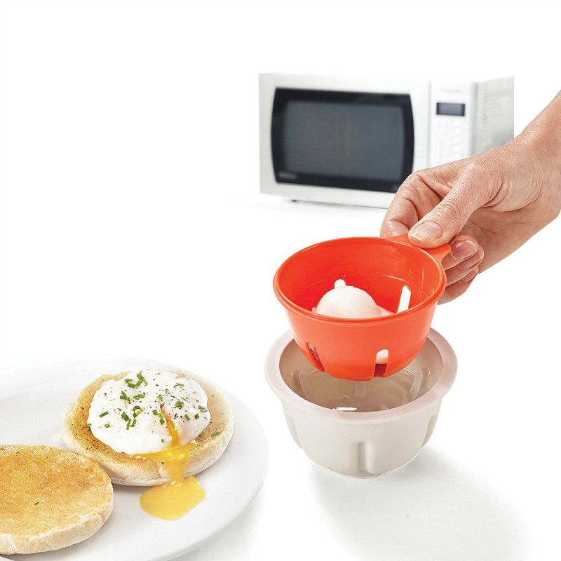 2021 1 Pack Microwave Egg Poacher Egg Non Stick Silicone Poach Cooker