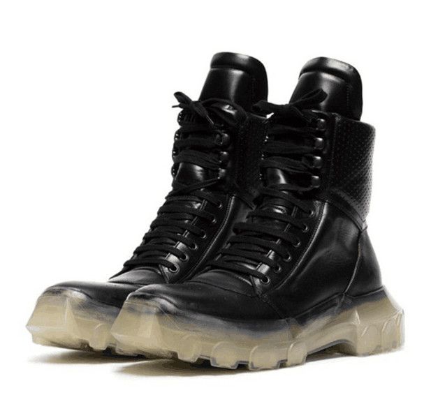 transparent combat boots