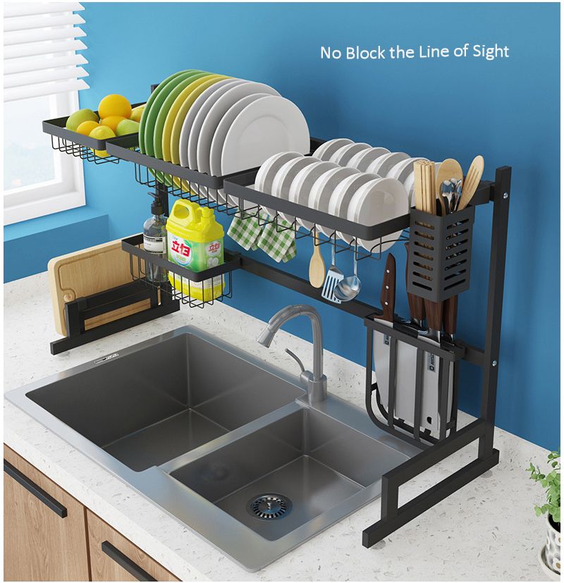 2020 Kitchen Shelf Organizer Dish Drying Rack Over Sink Utensils