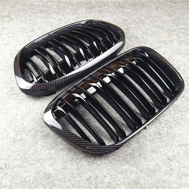 Shiny Gloss Black Sport Type Front Bumper Kidney Grille For BMW