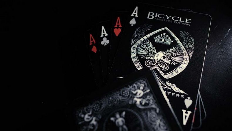 Bicycle Shadow Masters Playing Cards Black Ellusionist Rider Back