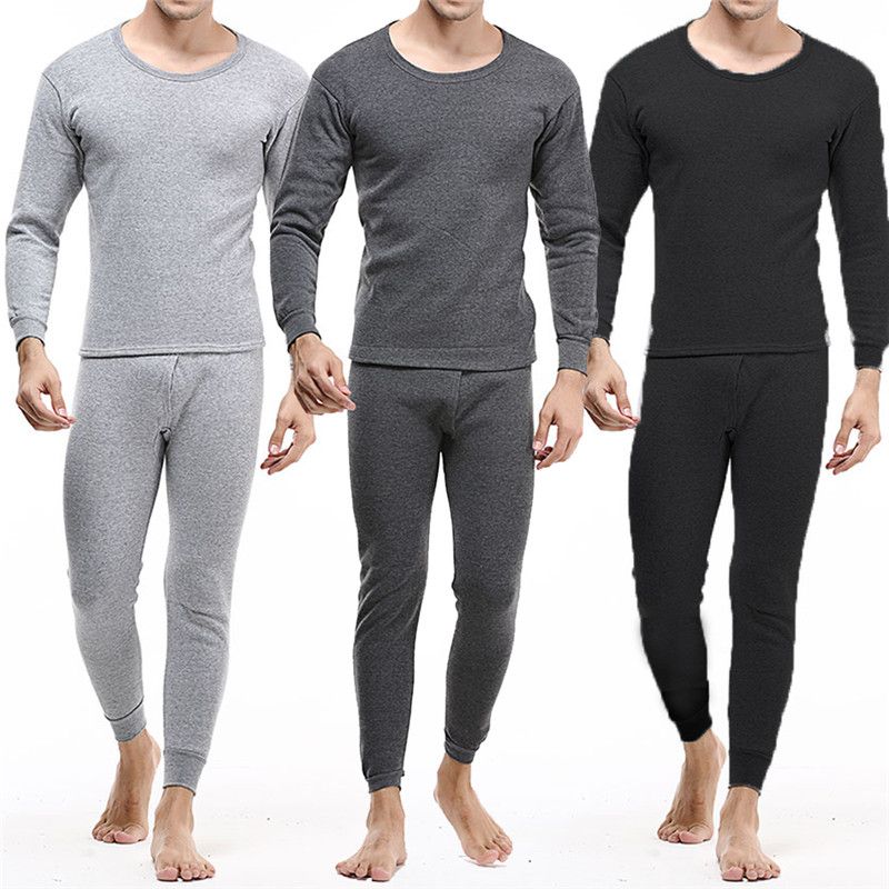 Lux Inferno Men's Winter Cotton Thermal Set Full sleeve Round neck & Bottom  Sale 