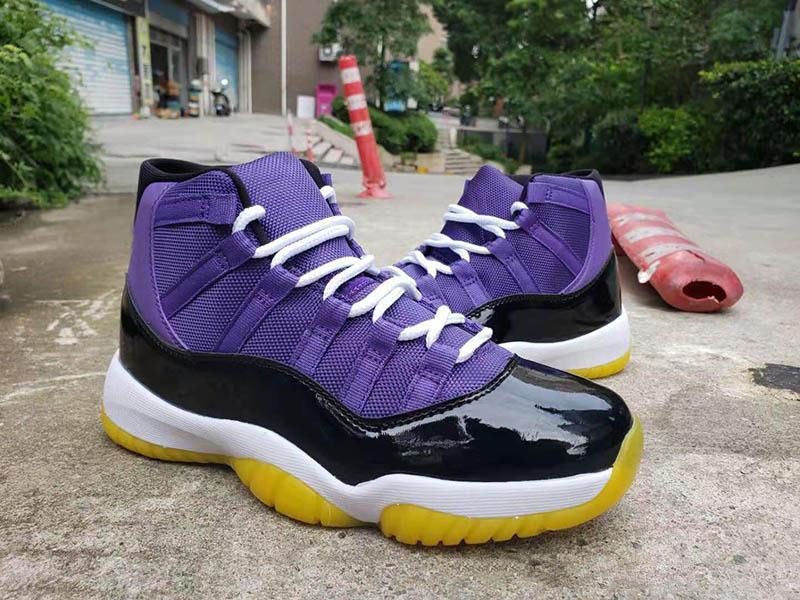 purple and black trainers