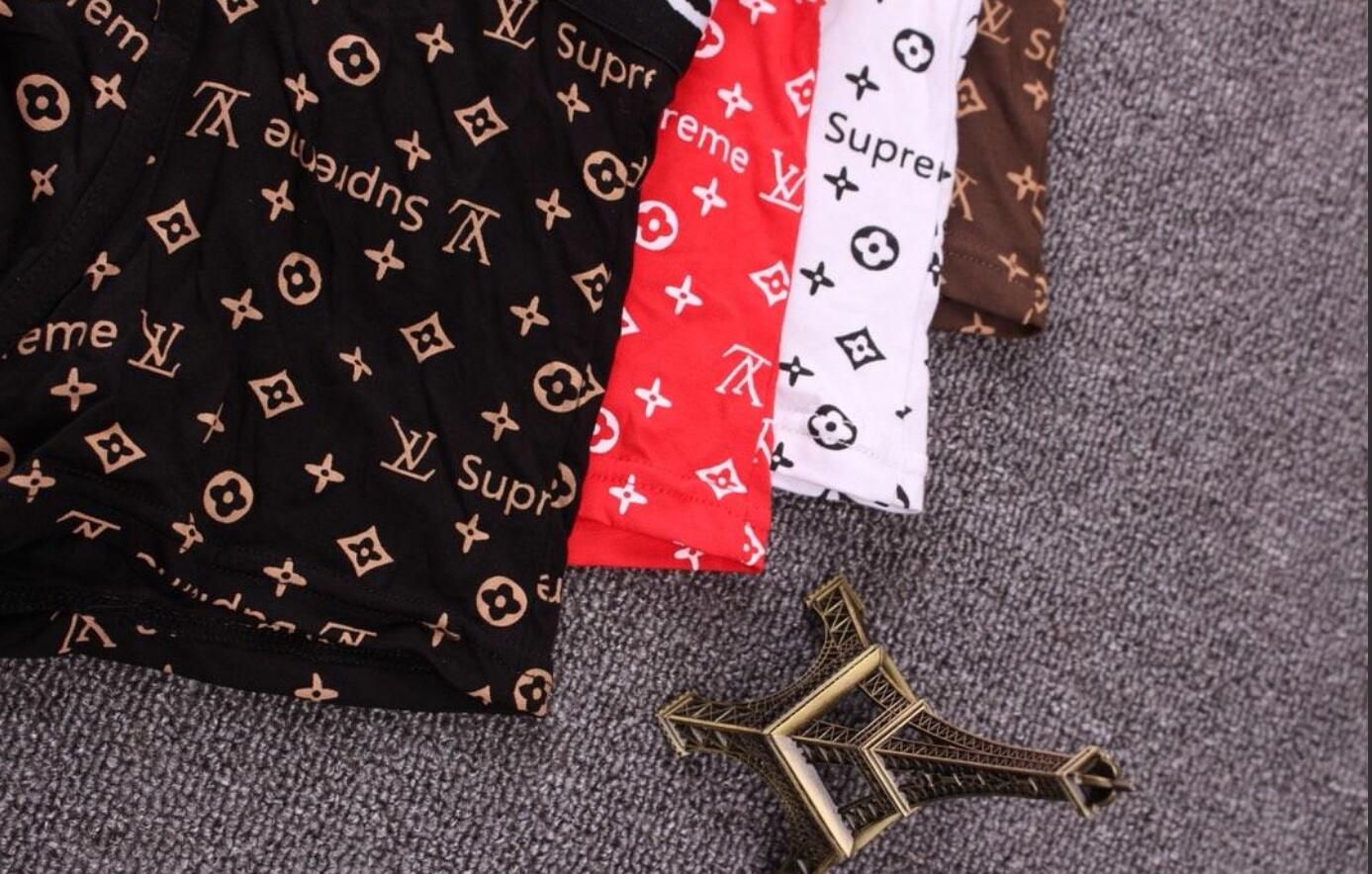 1Pcs Louis Vuitton Men's Underwear Cotton Boxers Turnks Briefs Shorts LV02