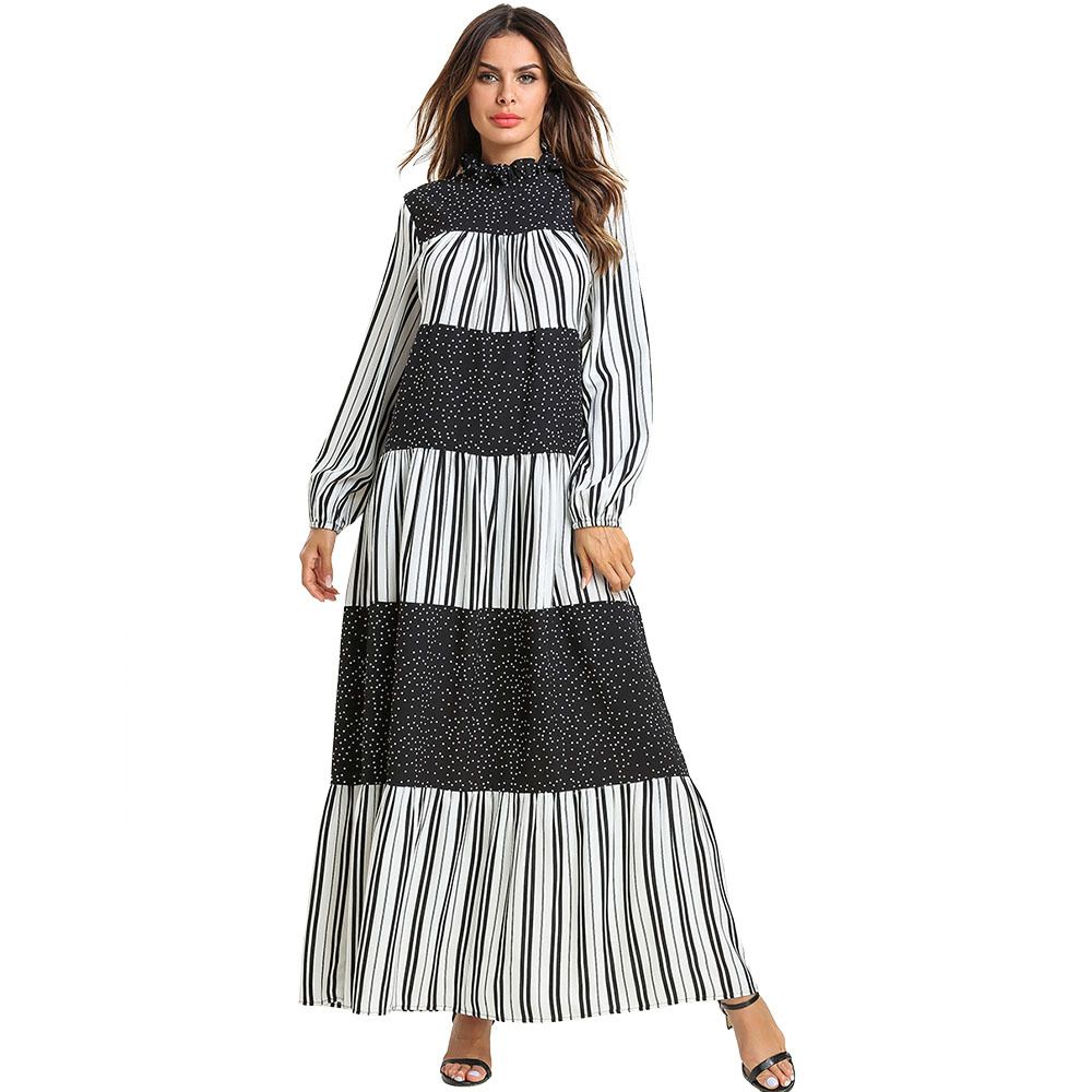 pleated maxi dress with sleeves