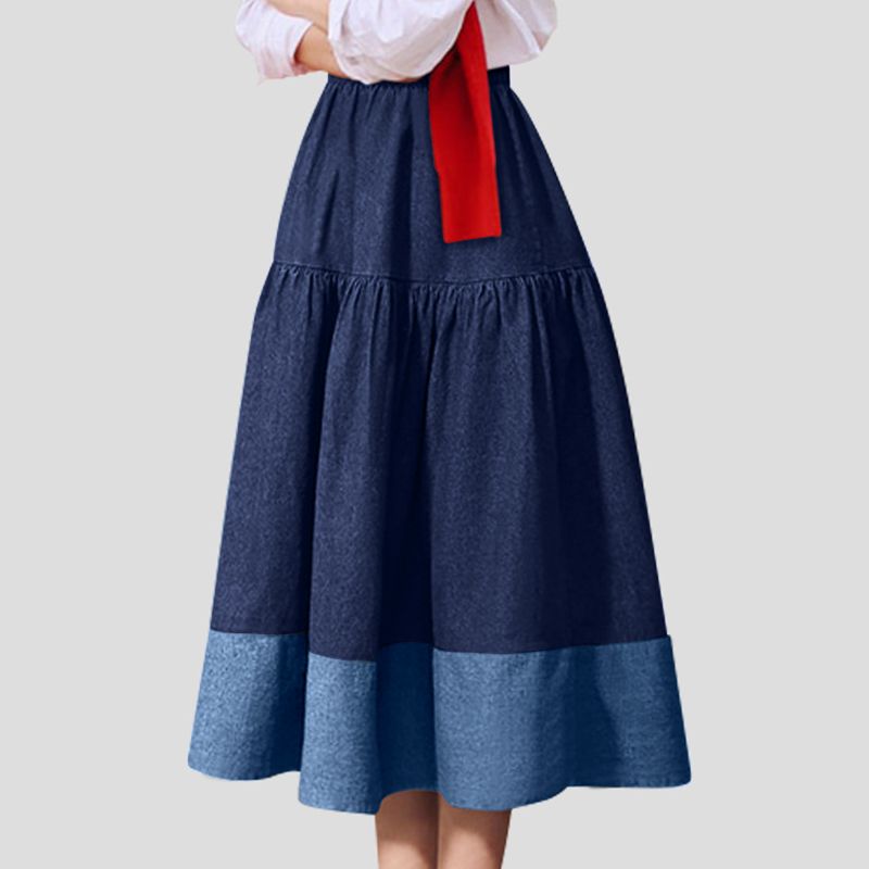 plus size ruffle maxi skirt