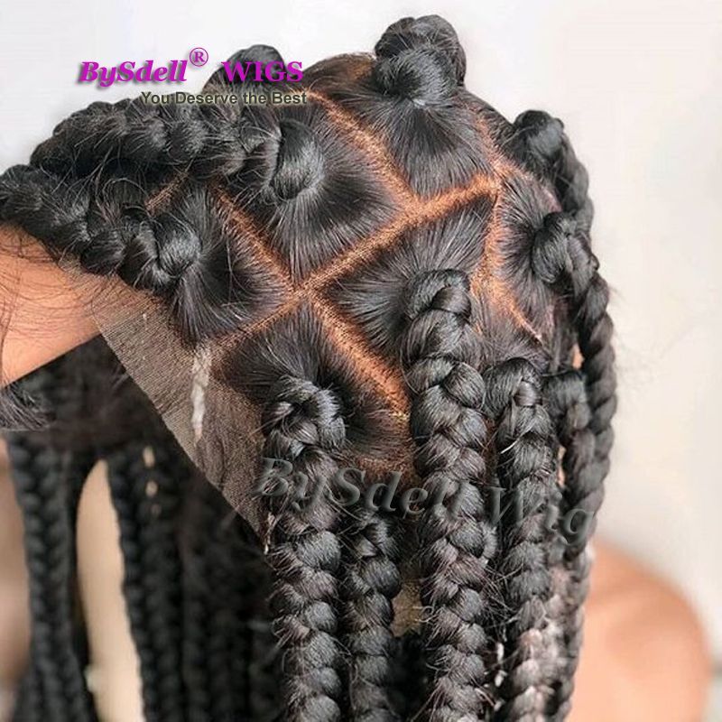 Hand Made Crochet Braid Hair Wig Synthetic Braid Hair Black Fat