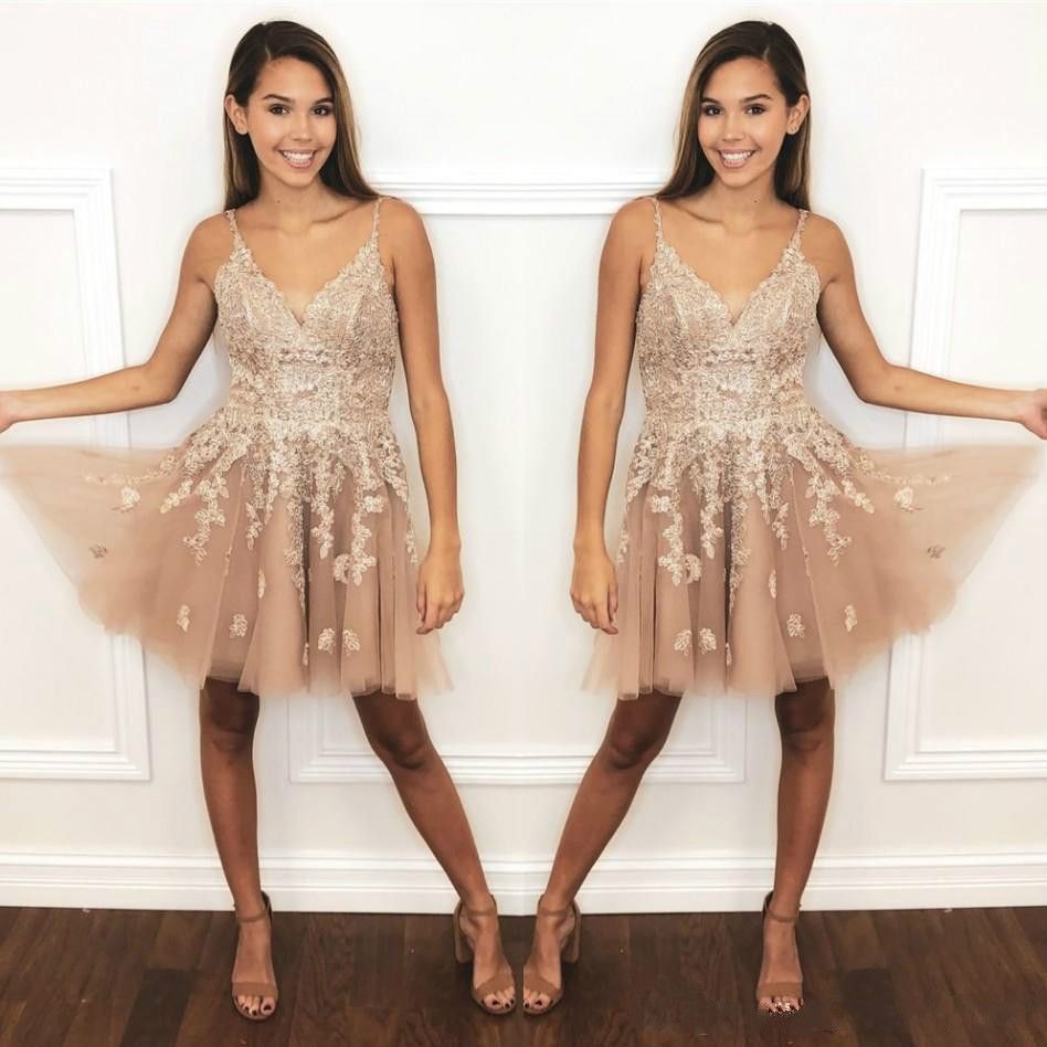 Cute Champagne Cocktail Party Dresses ...