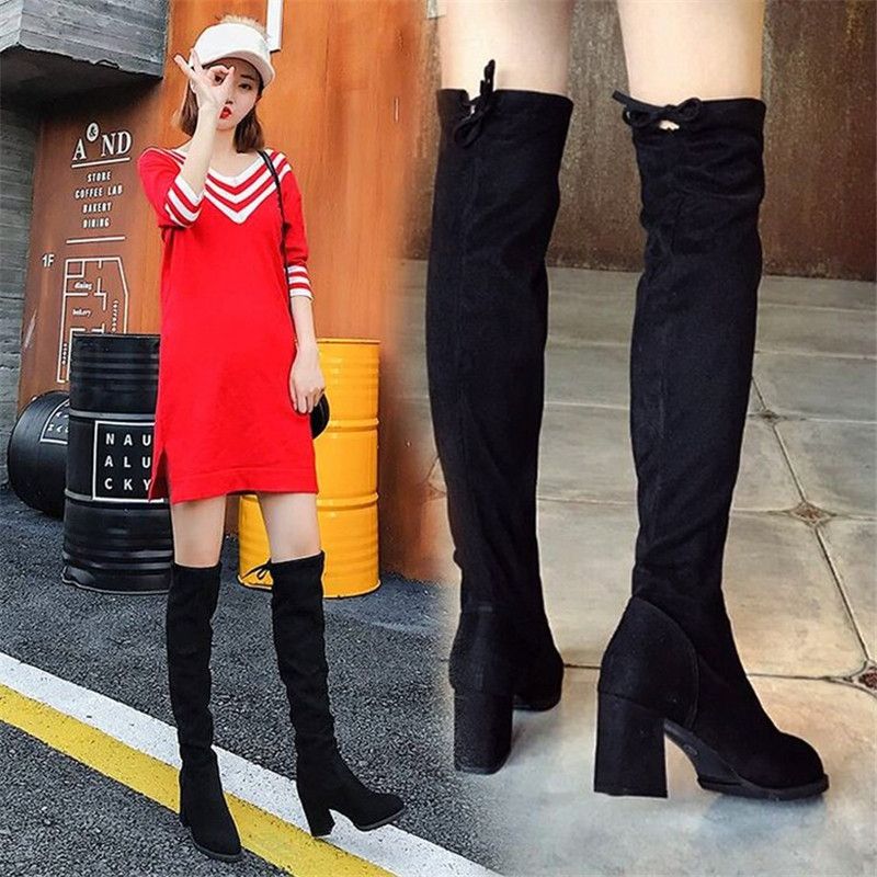 slim fit knee boots