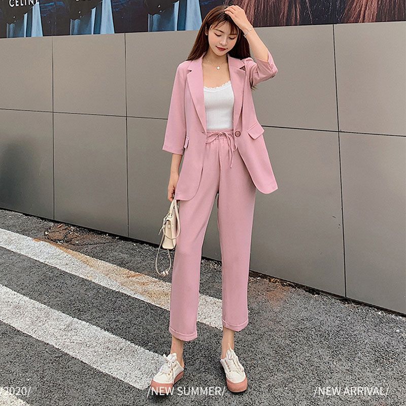 plus size pink suit