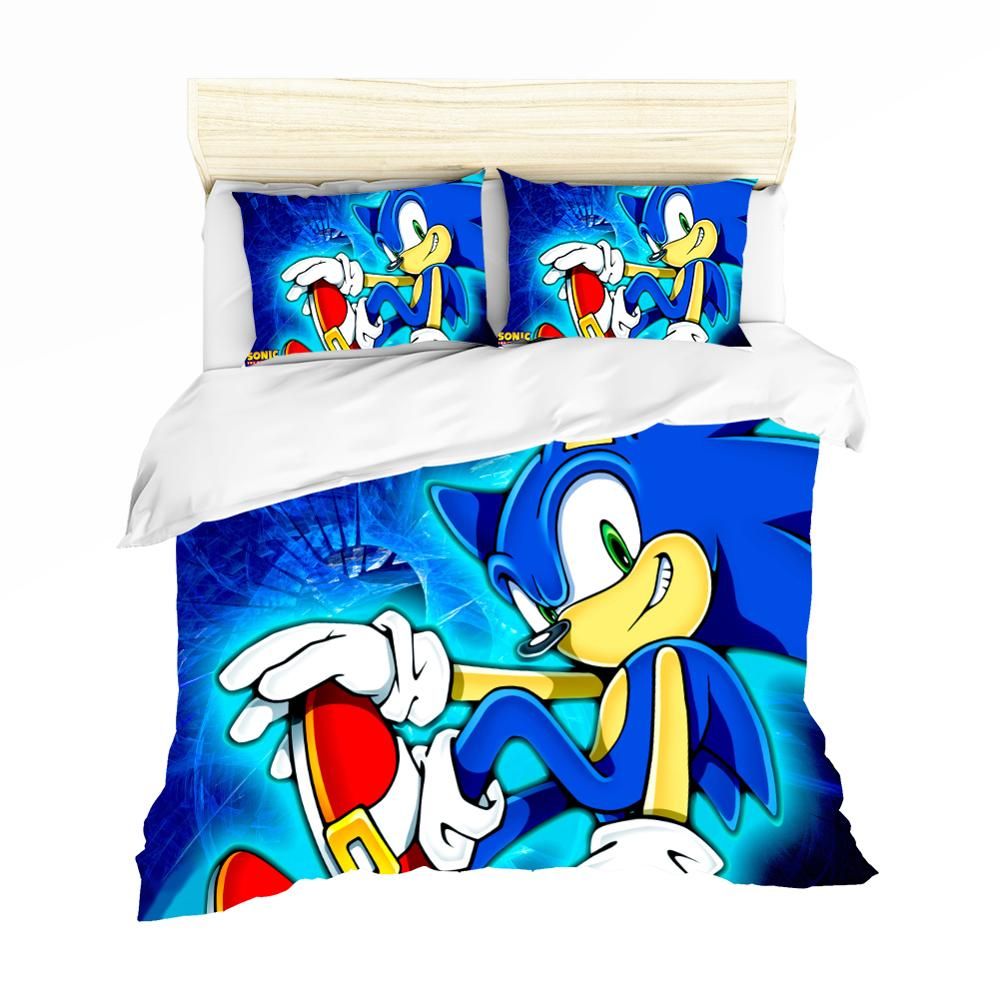 3d Print Bedding Set Sonic The Hedgeh Kids Friends Gift Twill Soft