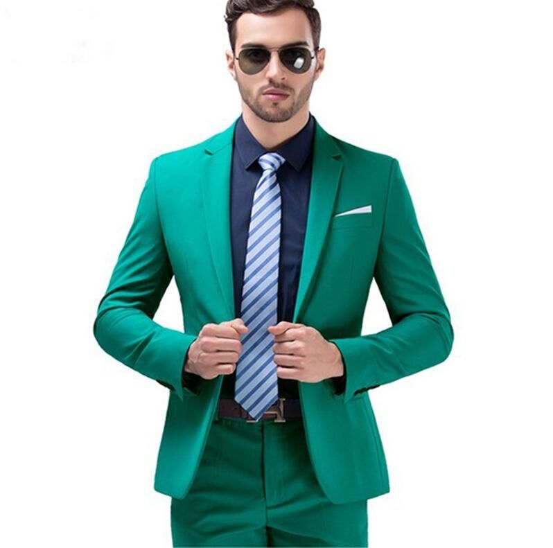 Compra Hizo Boda Slim Fit Novio Esmoquin Turquesa Oscura Padrinos De Boda  Muesca Solapa Hombres Convenga Para Hombre Del Traje Chaqueta + Pantalones  B623 Barato | Entrega Rápida Y Calidad | Es.Dhgate