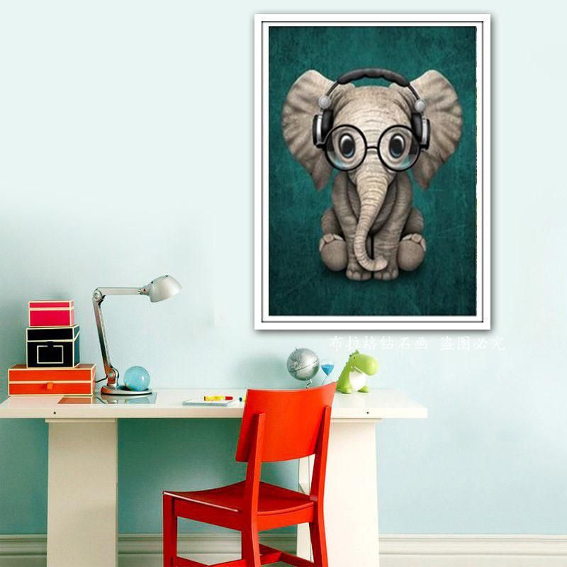 Acheter Pas Cher Cgy 624 Diy 5d Partielle Diamant Broderie Bebe Elephant Diamant Rond Peinture Point De Croix Kits De Diamant Mosaic Home Decoration Du 7 46 Fr Dhgate