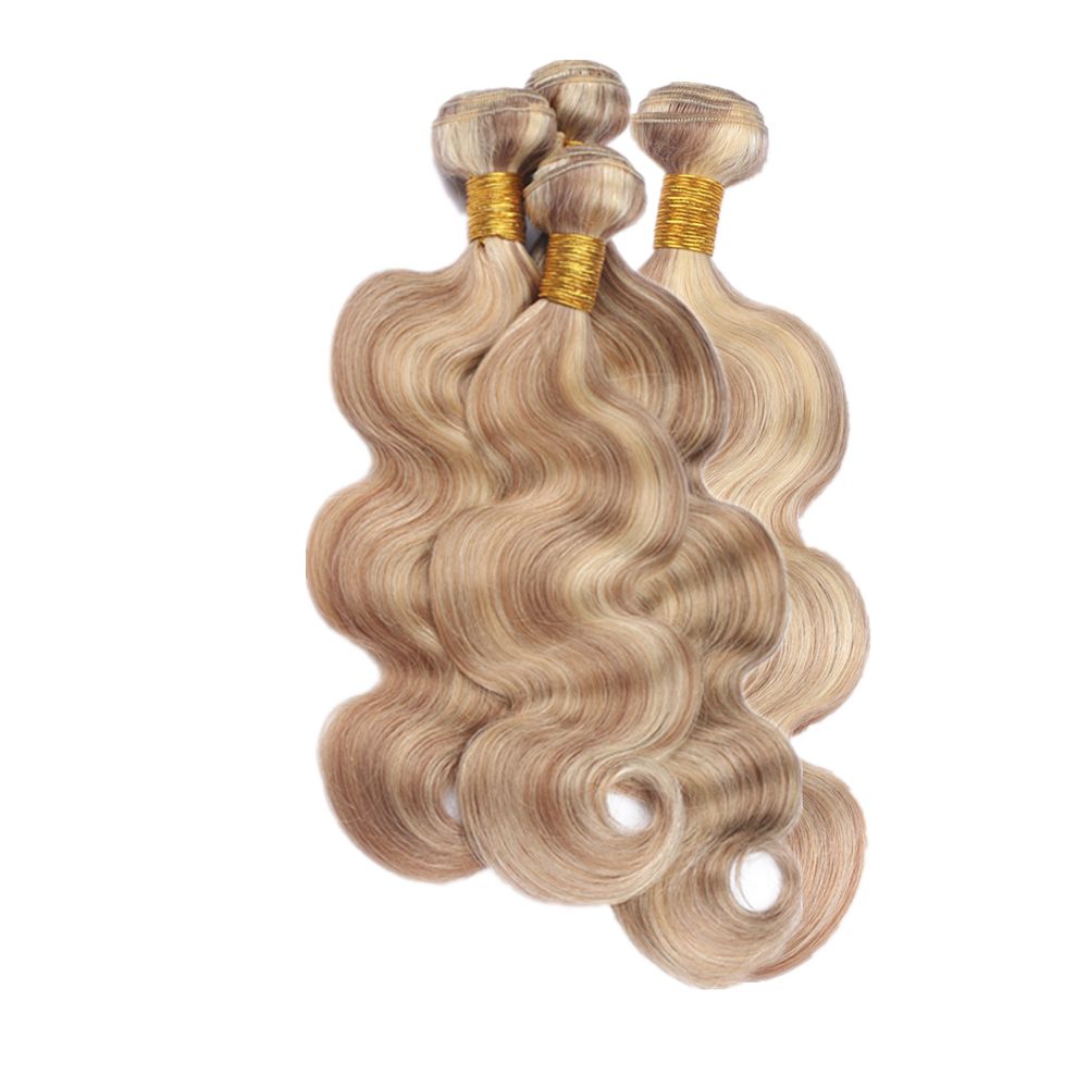 Mix Piano Color 8 613 Body Wave Hair Weft Light Brown And Blench