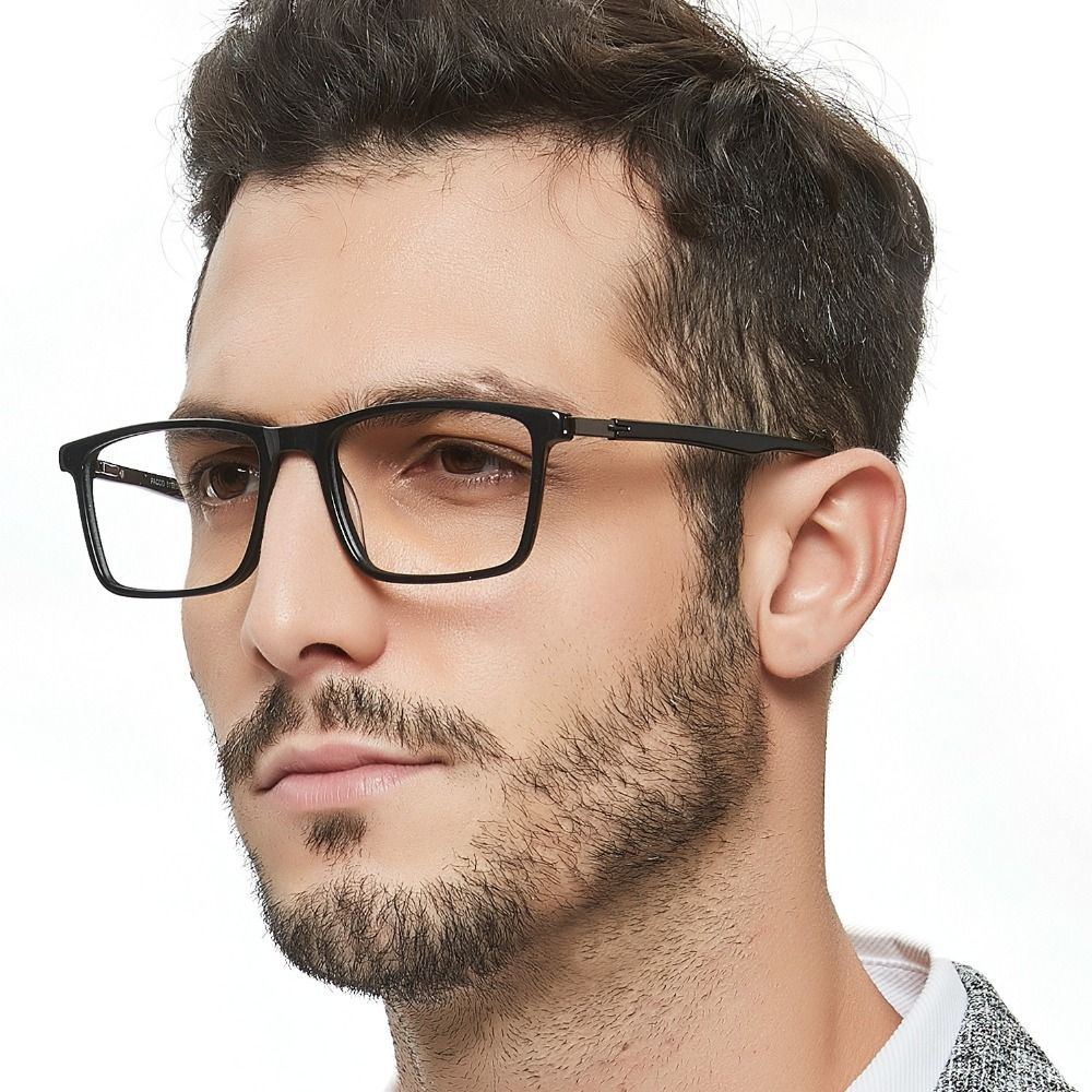 black glasses men