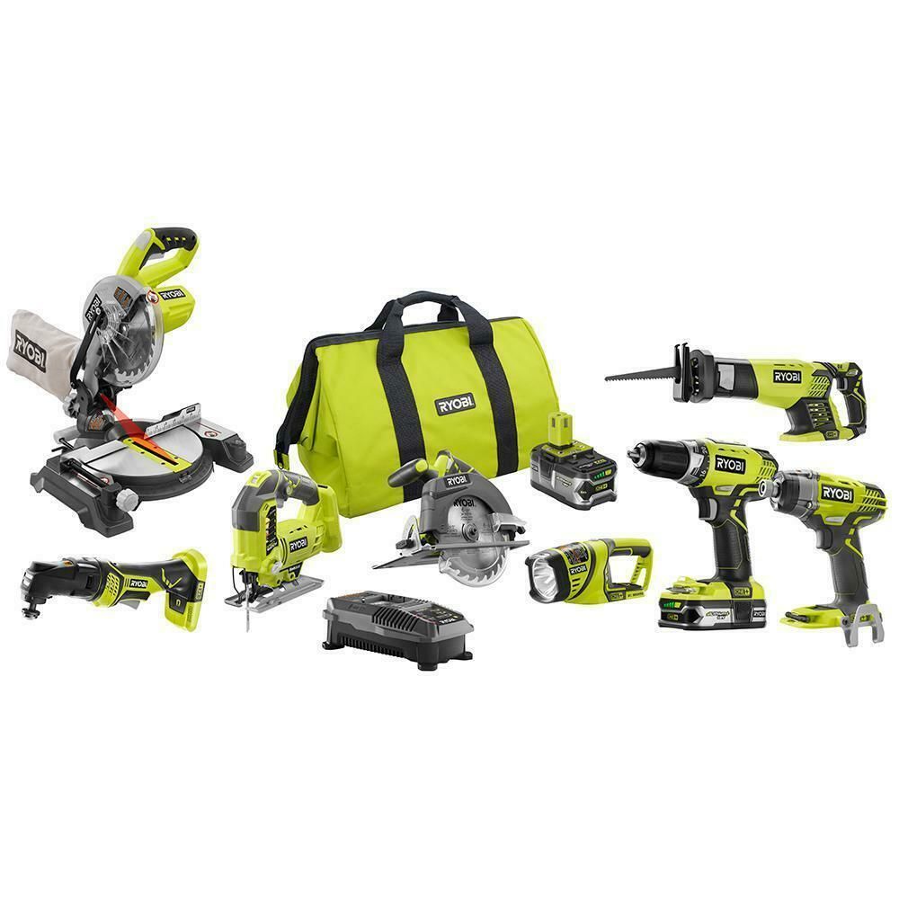 2020 Ryobi 18 Volt Lithium Ion Cordless 8 Power Tool Combo Kit Charger Battery Bag From Buautyy 98 28 Dhgate Com